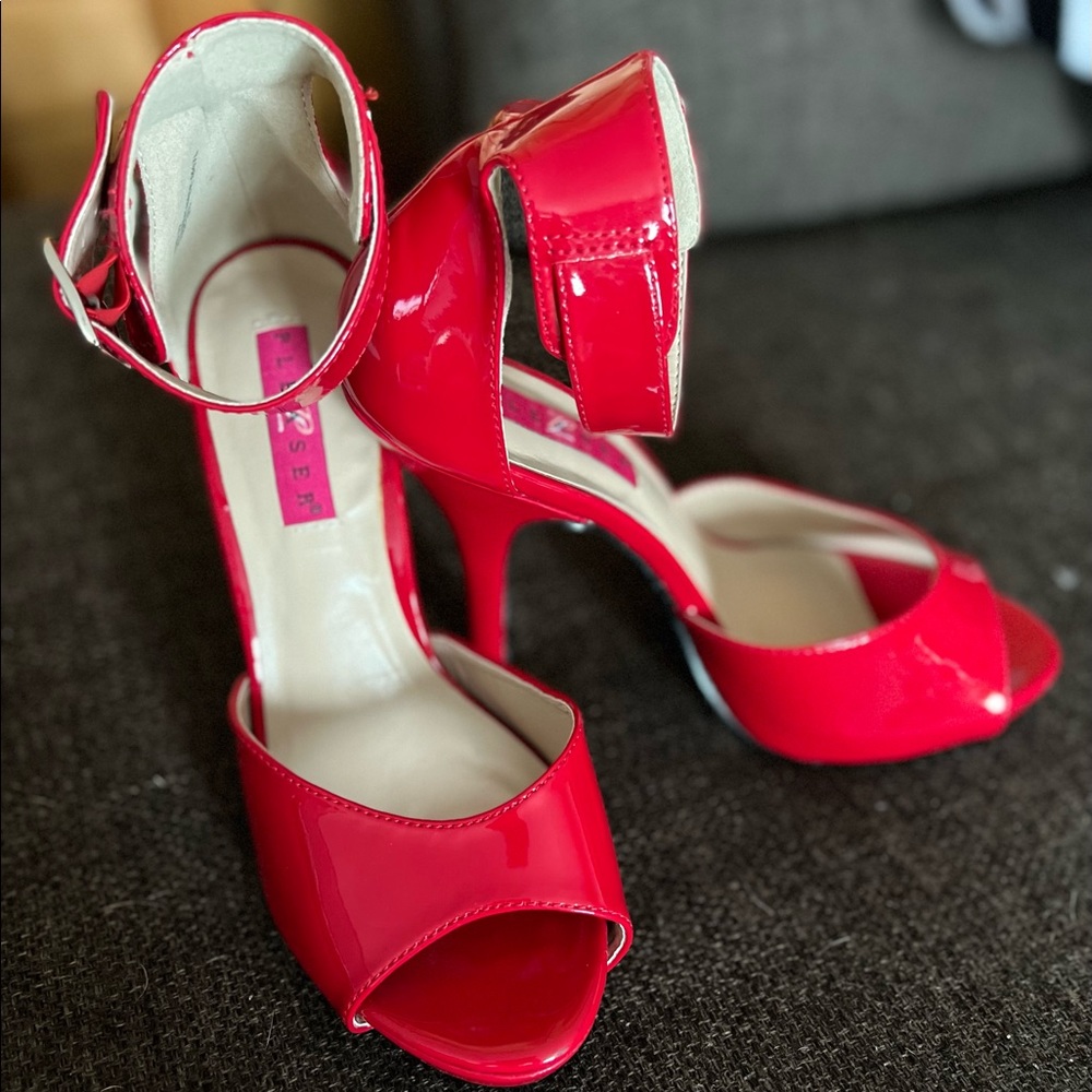 Pleaser peep toe heels “Eve”